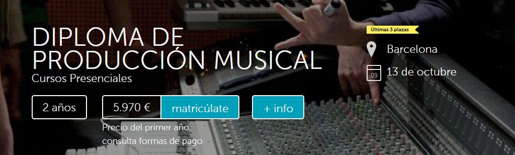 Apúntate al Diploma de Producción Musical