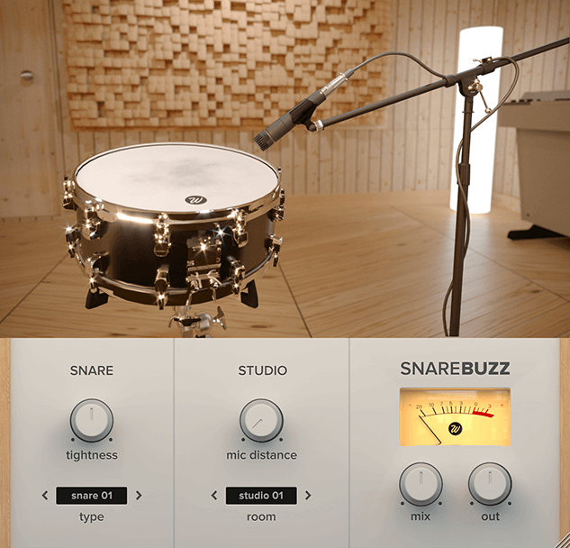 Waves Factory SNAREBUZZ plugin simulador de resonancia de una caja de batería